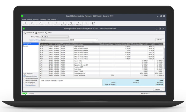 Sage 100 Comptabilité gestion financière en temps réel pour PME ADN